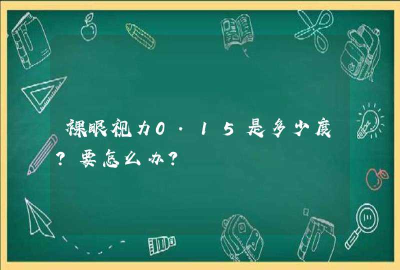 裸眼视力0.15是多少度？要怎么办？,第1张