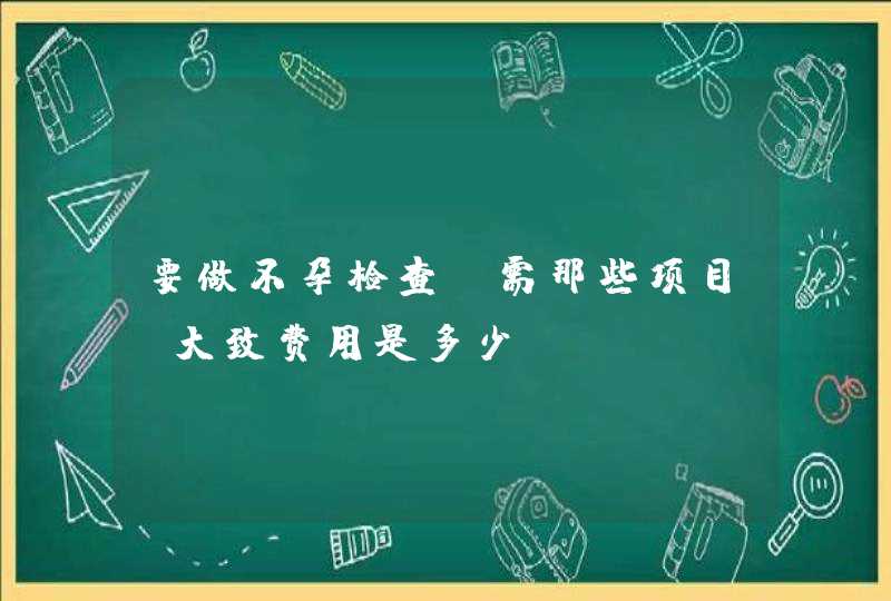 要做不孕检查，需那些项目，大致费用是多少？,第1张