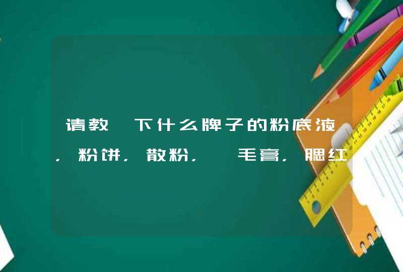 请教一下什么牌子的粉底液，粉饼，散粉，睫毛膏，腮红比较好。,第1张