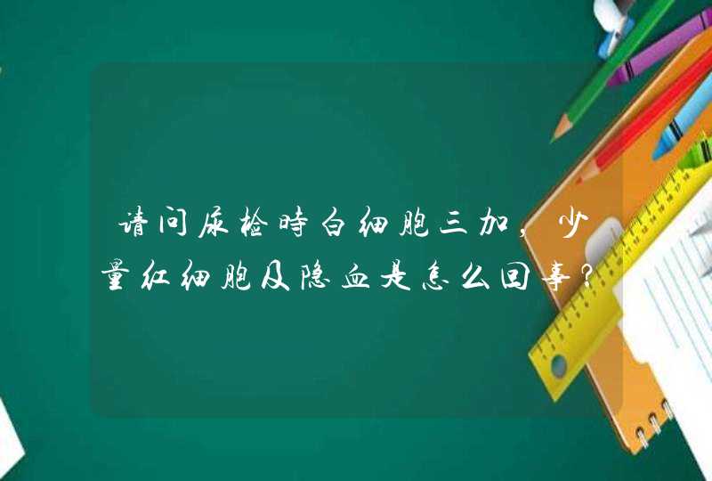 请问尿检时白细胞三加，少量红细胞及隐血是怎么回事？,第1张