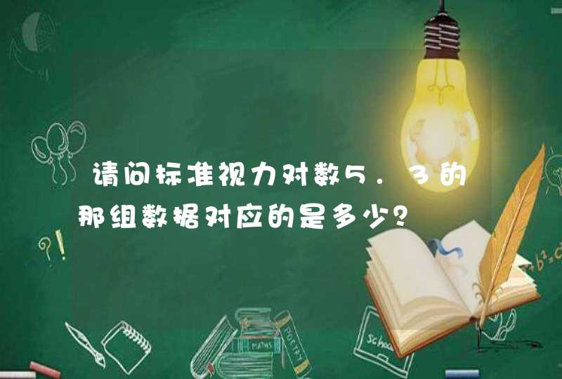 请问标准视力对数5.3的那组数据对应的是多少？,第1张