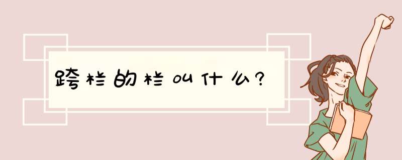 跨栏的栏叫什么?,第1张