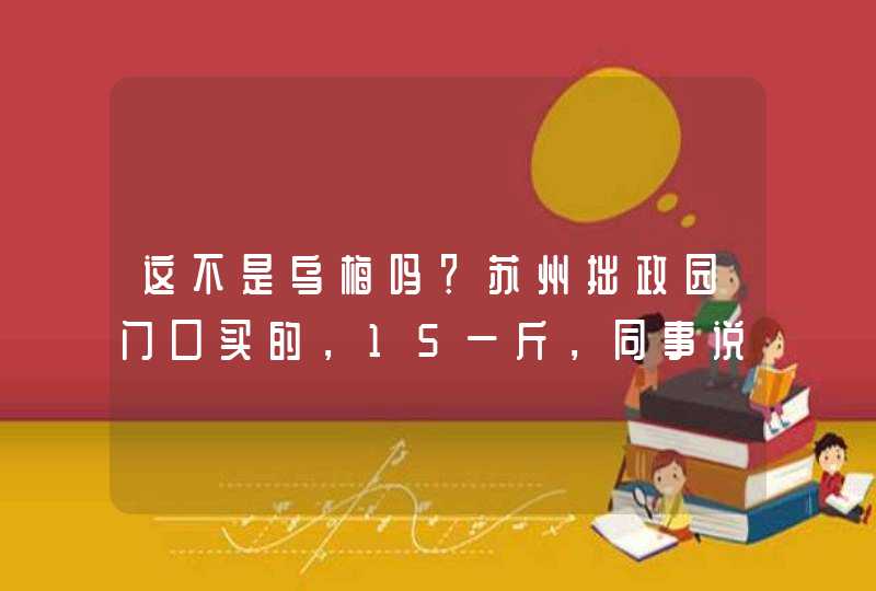 这不是乌梅吗？苏州拙政园门口买的，15一斤，同事说是假的？我想知道究竟是什么，有点点像葡萄,第1张