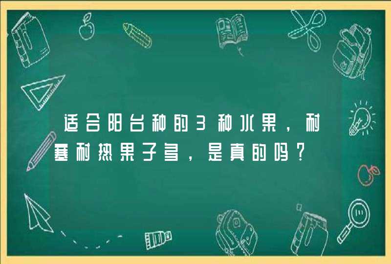 适合阳台种的3种水果，耐寒耐热果子多，是真的吗？,第1张