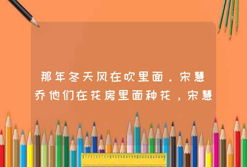 那年冬天风在吹里面。宋慧乔他们在花房里面种花，宋慧乔摸到的一盆植物，翻译叫兰芝，好像真实名字不是的,第1张