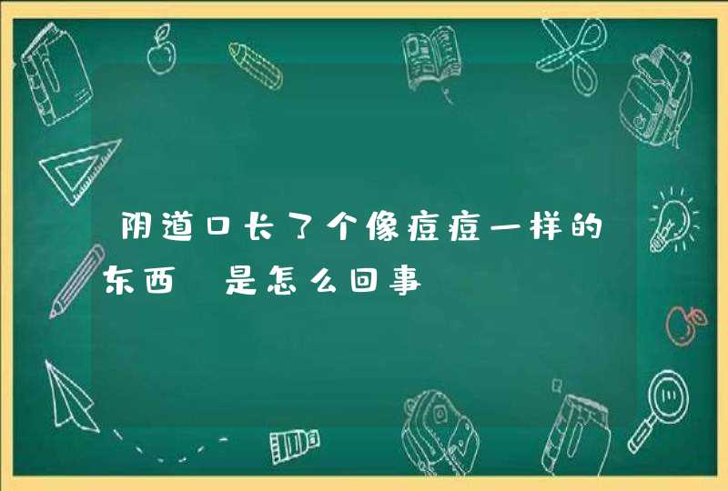 阴道口长了个像痘痘一样的东西，是怎么回事,第1张