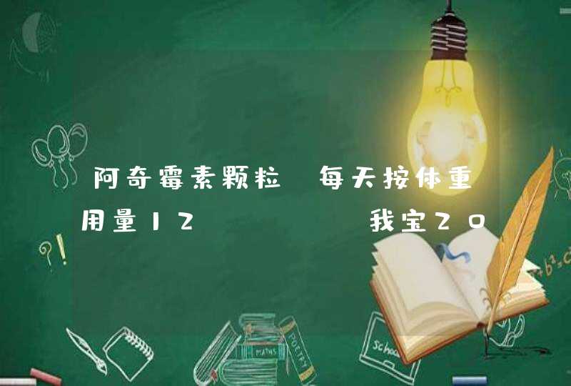 阿奇霉素颗粒，每天按体重用量12mgkg。我宝20斤6个月了，怎么吃啊，知道的告诉下，谢了,第1张