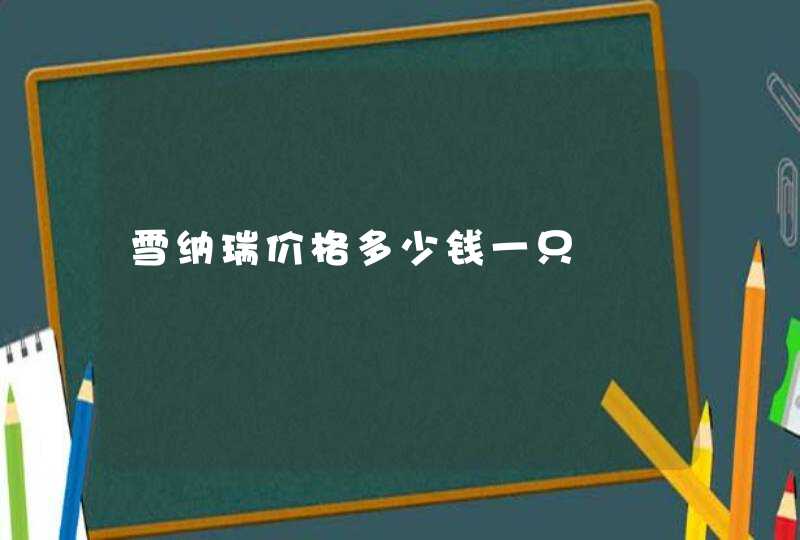 雪纳瑞价格多少钱一只,第1张