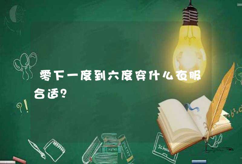 零下一度到六度穿什么衣服合适？,第1张