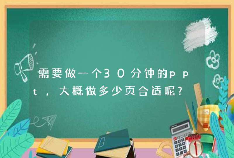 需要做一个30分钟的ppt，大概做多少页合适呢？,第1张