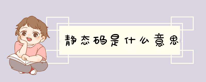 静态码是什么意思,第1张