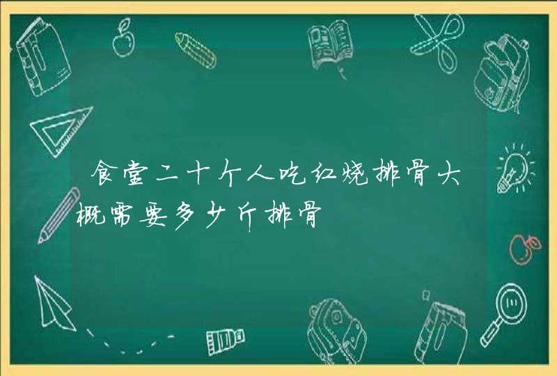 食堂二十个人吃红烧排骨大概需要多少斤排骨,第1张