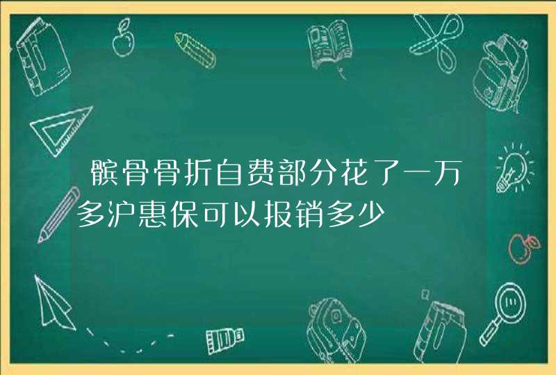 髌骨骨折自费部分花了一万多沪惠保可以报销多少,第1张