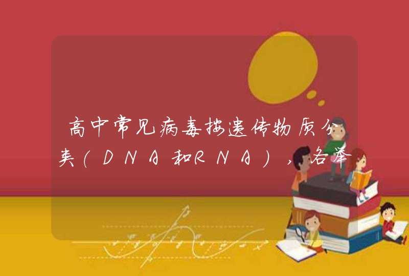 高中常见病毒按遗传物质分类（DNA和RNA）,各举5种、一定要常见的、谢谢!,第1张