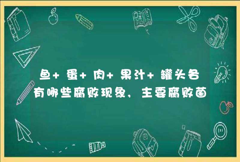 鱼 蛋 肉 果汁 罐头各有哪些腐败现象,主要腐败菌是什么求答案,第1张