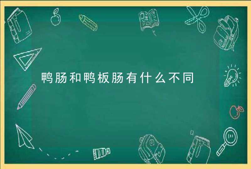 鸭肠和鸭板肠有什么不同,第1张