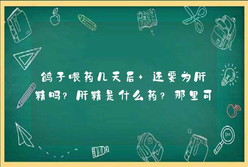 鸽子喂药几天后 还要为肝精吗？肝精是什么药？那里可以买到？喂多少？,第1张