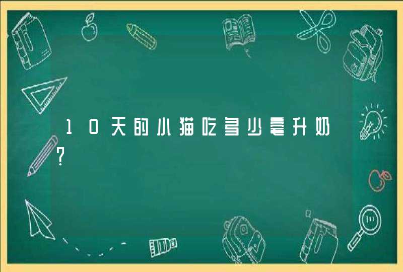 10天的小猫吃多少毫升奶？,第1张