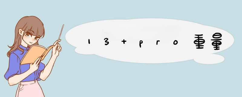 13 pro重量,第1张