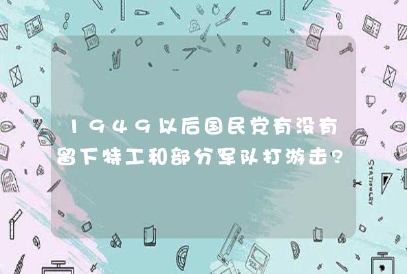 1949以后国民党有没有留下特工和部分军队打游击?,第1张