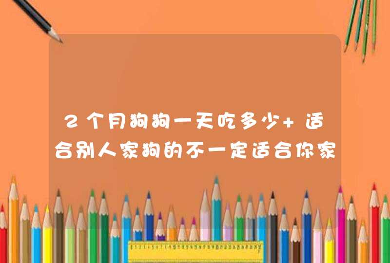 2个月狗狗一天吃多少 适合别人家狗的不一定适合你家,第1张