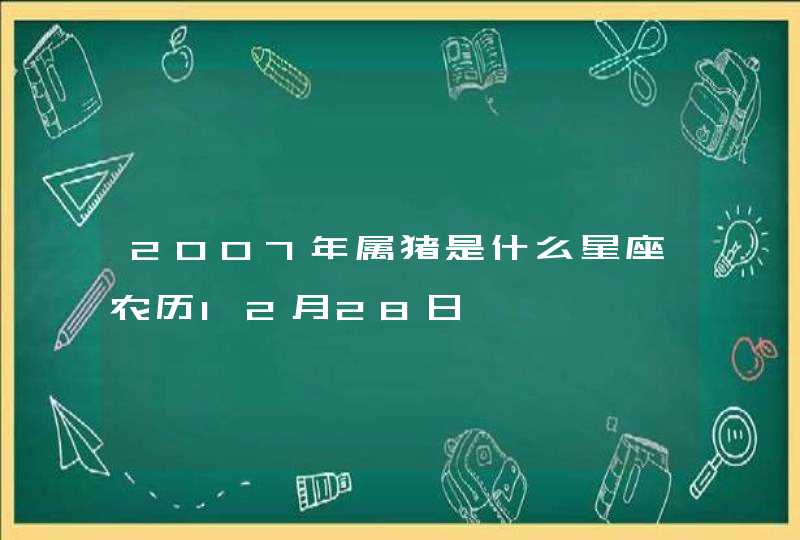 2007年属猪是什么星座农历12月28日,第1张