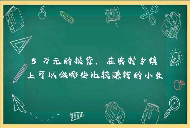 5万元的投资，在农村乡镇上可以做哪些比较赚钱的小生意？,第1张