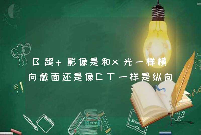 B超 影像是和x光一样横向截面还是像CT一样是纵向切面，怎么看,第1张