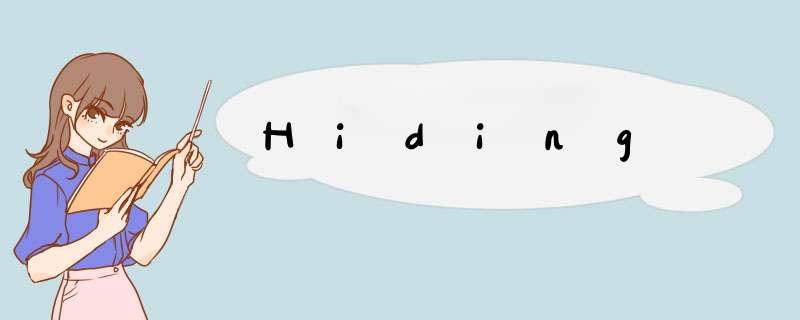 Hiding,第1张