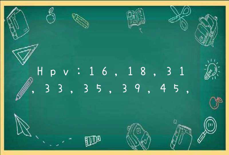 Hpv:16,18,31,33,35,39,45,51,52,56,59,66,68是什么意思,第1张