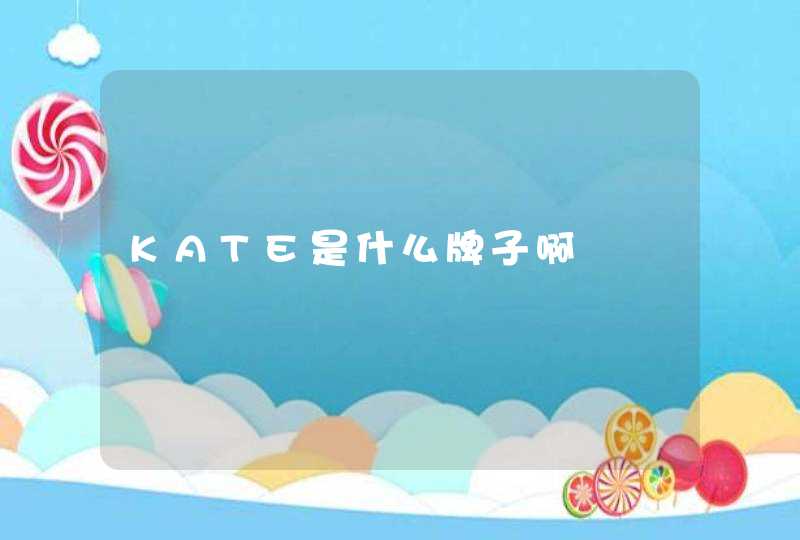 KATE是什么牌子啊,第1张