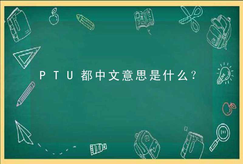 PTU都中文意思是什么？,第1张