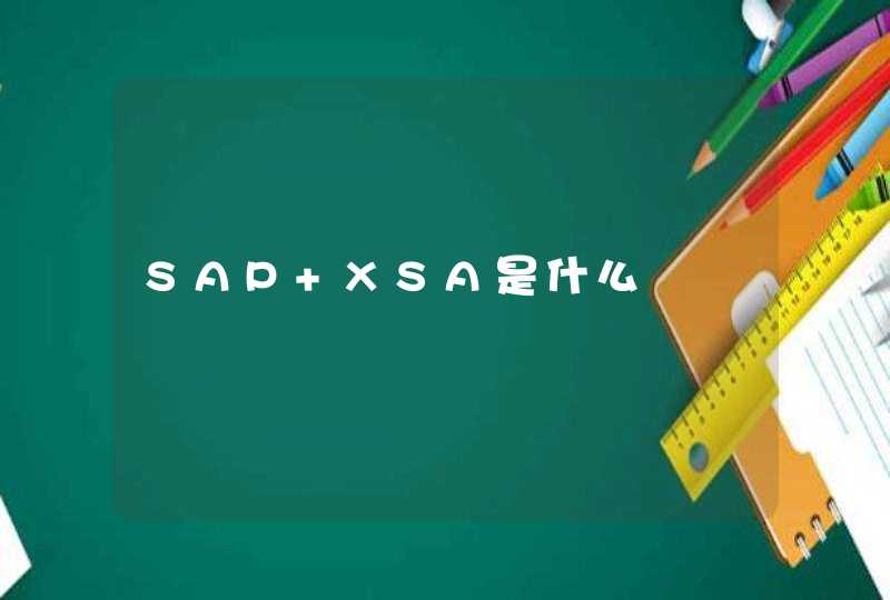 SAP XSA是什么,第1张