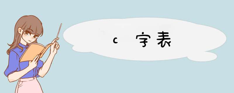 c字表,第1张 c字表,第1张