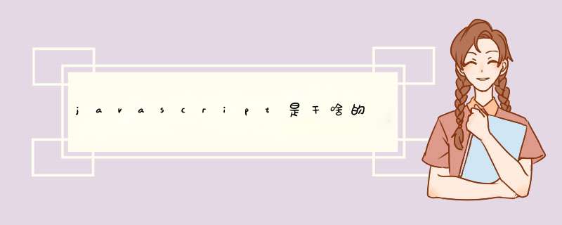 javascript是干啥的,第1张