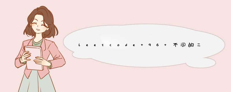 leetcode 96 不同的二叉搜索树,第1张 leetcode 96 不同的二叉搜索树,第1张