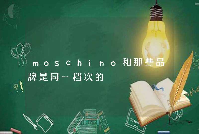 moschino和那些品牌是同一档次的,第1张