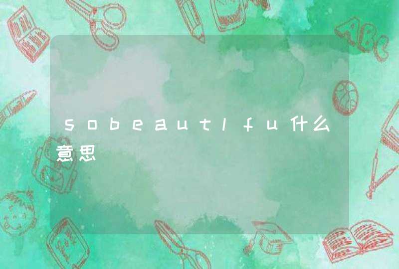 sobeautlfu什么意思,第1张