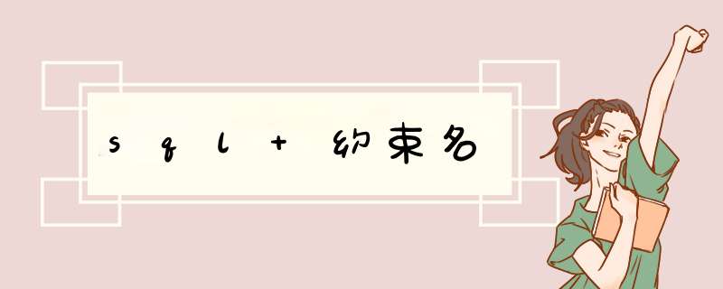 sql 约束名,第1张