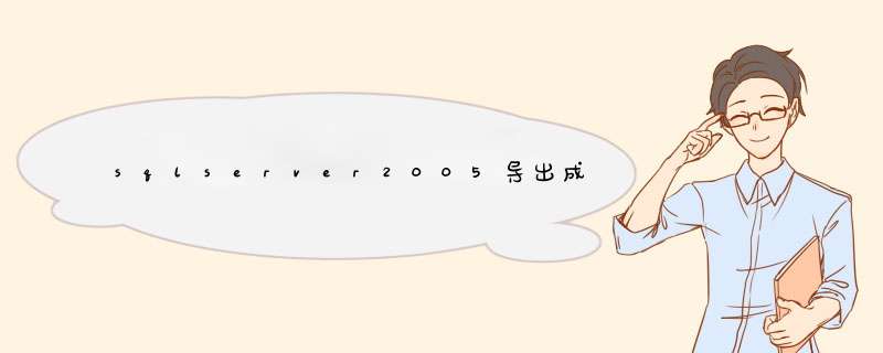 sqlserver2005导出成Excel2003表,第1张