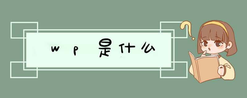 wp是什么,第1张 wp是什么,第1张