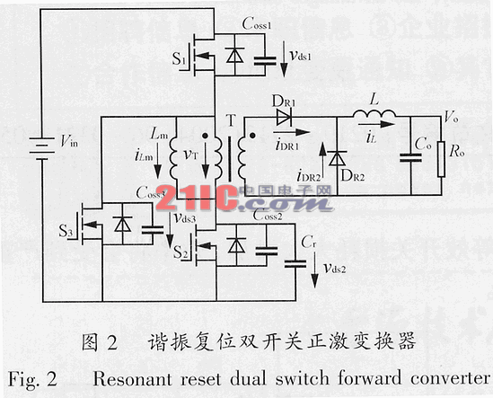 谐振复位双开关正激变换器的研究,第3张