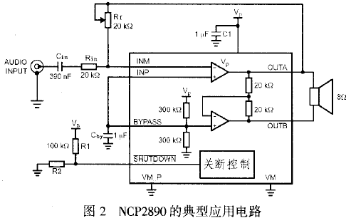 音频功率放大器NCP2890的原理与应用,第3张 音频功率放大器NCP2890的原理与应用,第3张