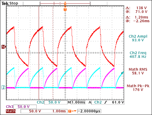 Optimization of the MAX4990 Hi,Figure 19. The waveform has no plateau, showing that the device is not in regulation.,第28张