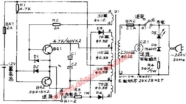 实用微型应急电源电路 (国外电源电路),第2张