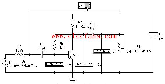 电压并联负反馈偏置电路的演示实验,第2张