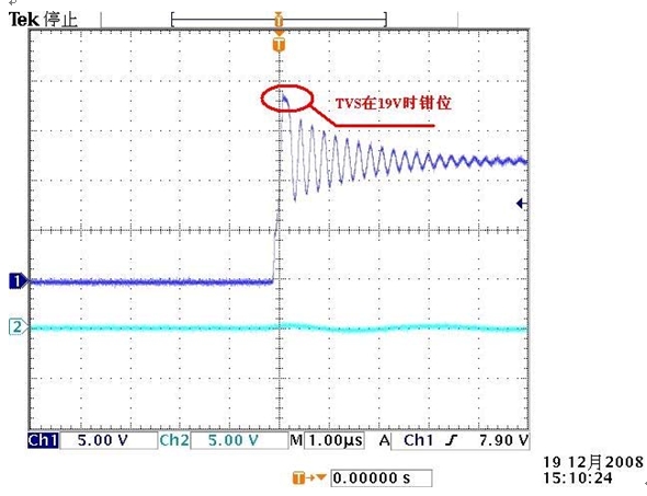 过压保护及瞬态电压抑制电路设计,图A2: 有TVS时输入端波形。,第11张