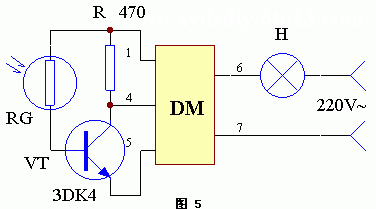 磁控、触控、光控、线控电路图工作原理,光控电路,第4张
