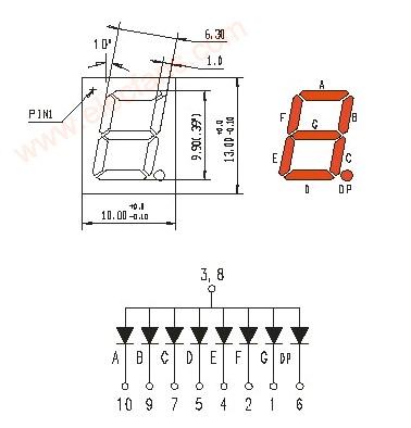 七段LED数码管引脚及其使用说明,第2张