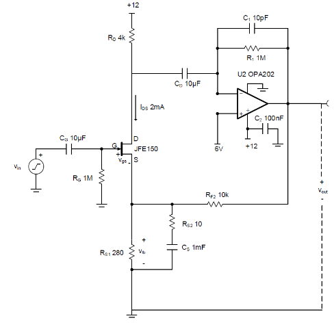 使用分立式 JFET 放大低噪声电路中的小信号,pYYBAGE8eN-AJk55AABevOHW3aE889.png,第2张